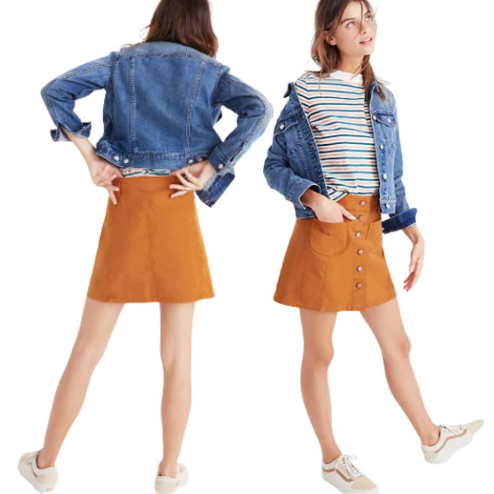 Madewell A-Line Skirt in Mustard